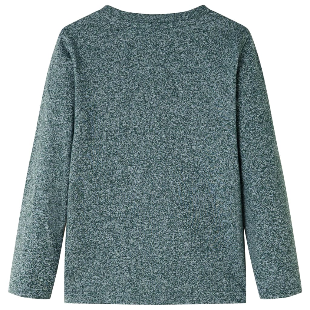 VidaXL Kindershirt mit langen Ärmeln 92 dunkelgrün gemischt