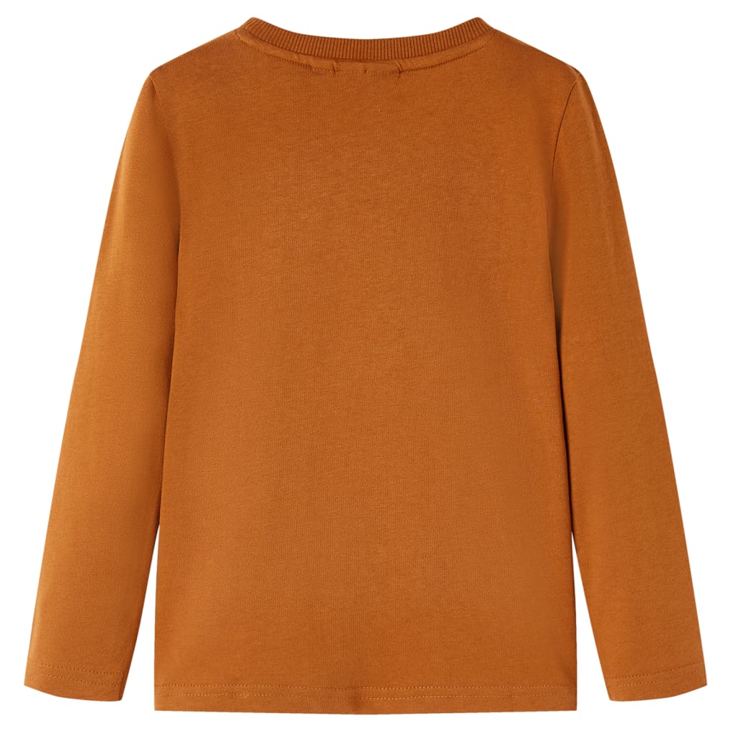 VidaXL Kindershirt mit langen Ärmeln 140 cognacfarben