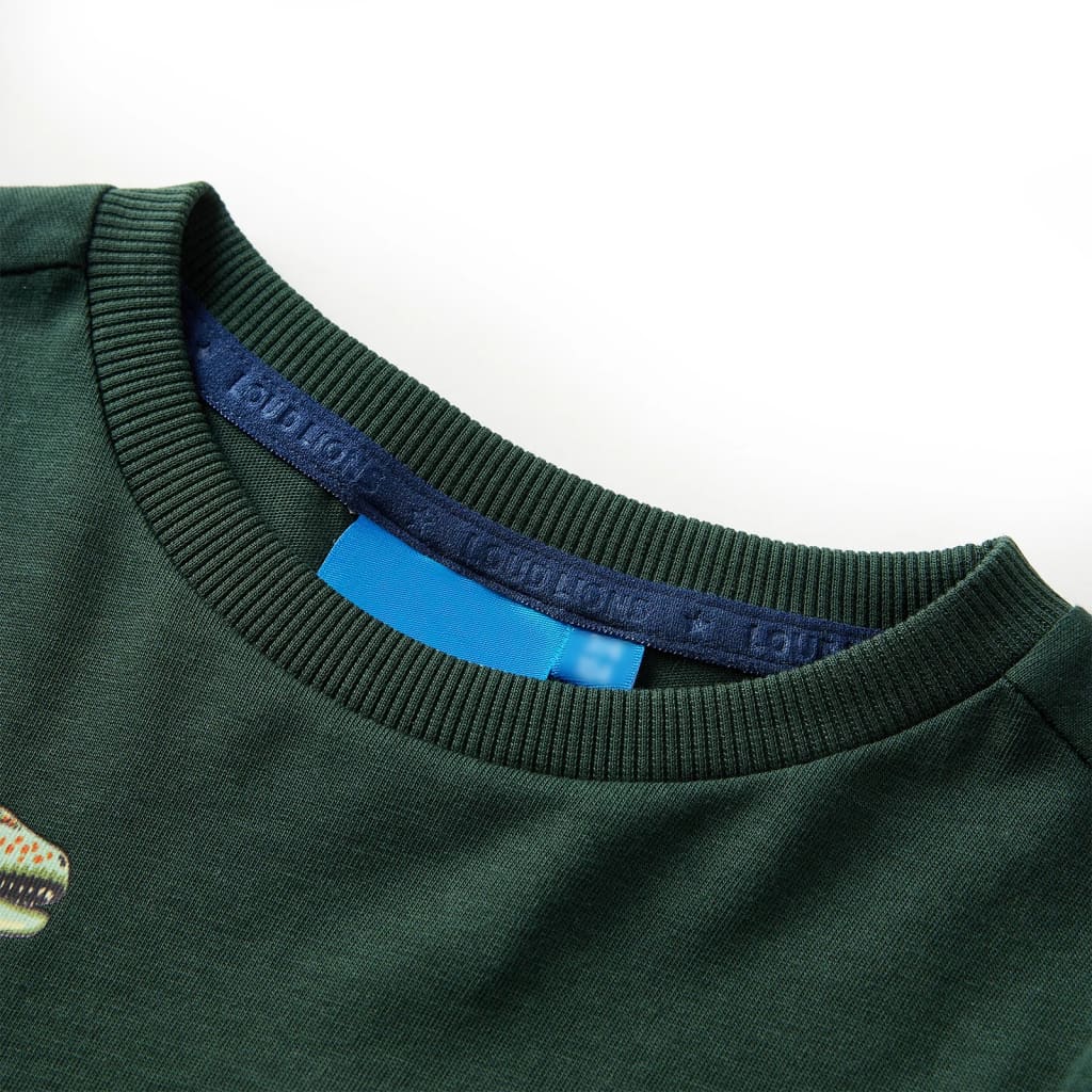 VidaXL Kindershirt mit langen Ärmeln 92 Dunkelgrün