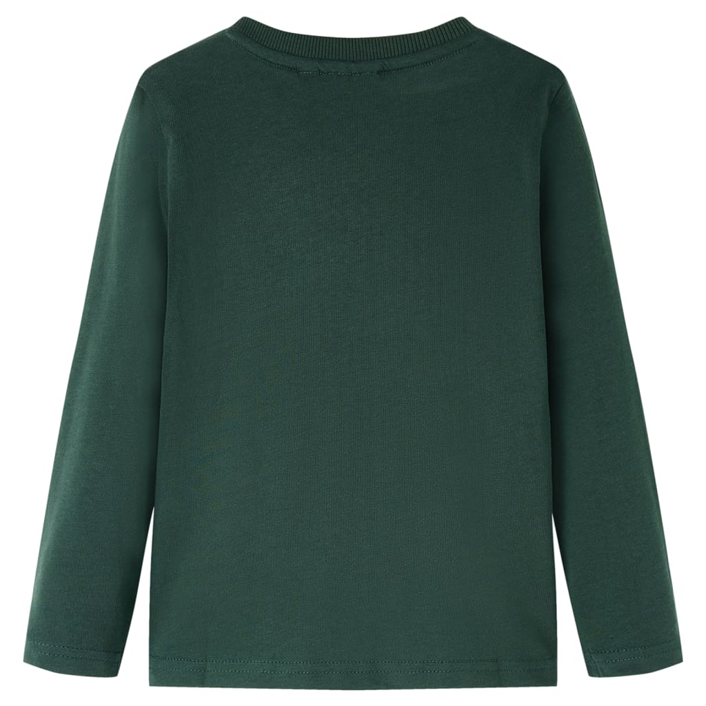 VidaXL Kindershirt mit langen Ärmeln 104 Dunkelgrün