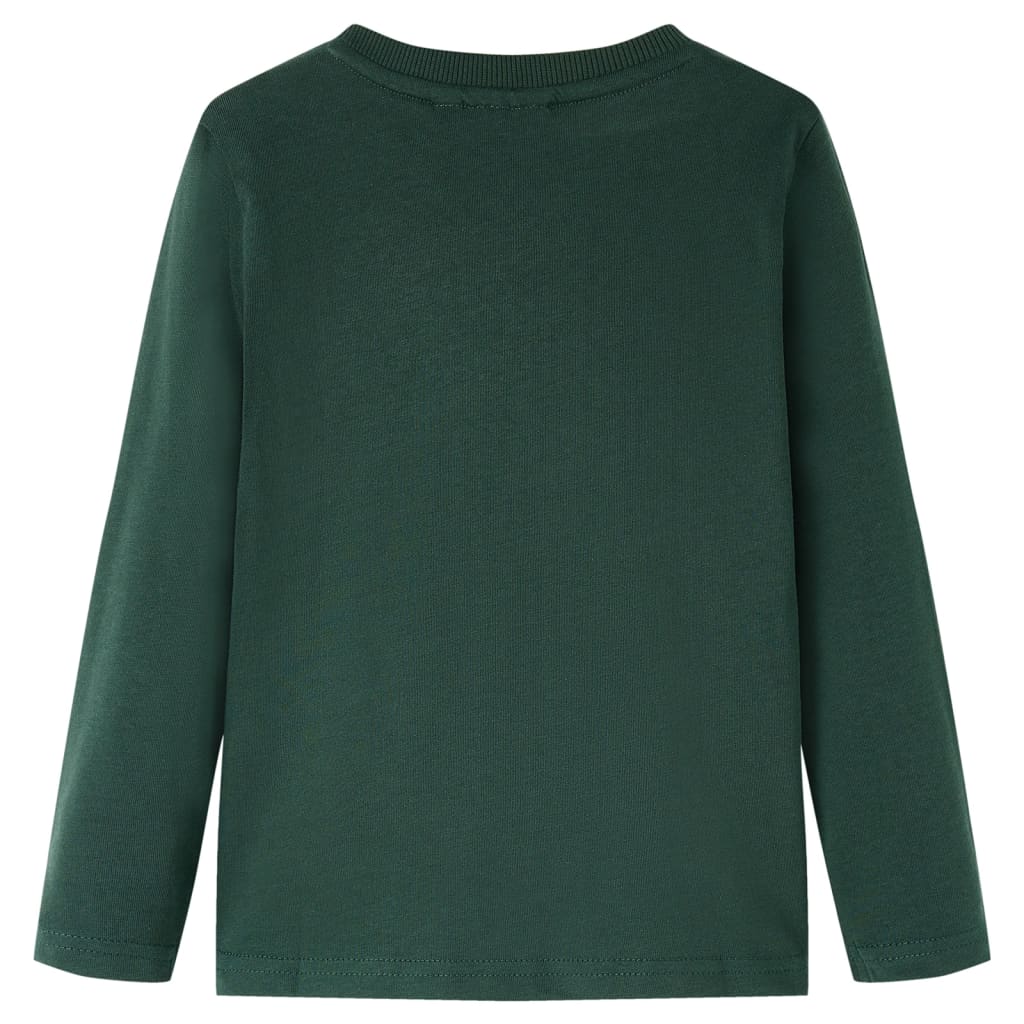VidaXL Kindershirt mit langen Ärmeln 140 Dunkelgrün