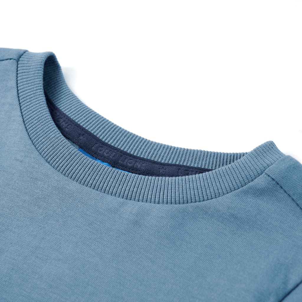 VidaXL Kindershirt mit langen Ärmeln 104 Mittelblau