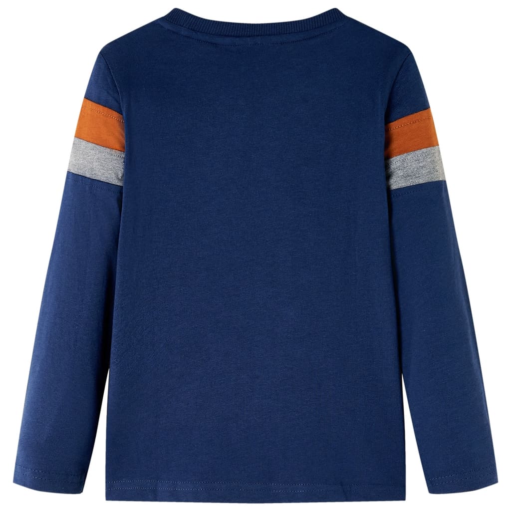 VidaXL Kindershirt mit langen Ärmeln 92 Marineblau