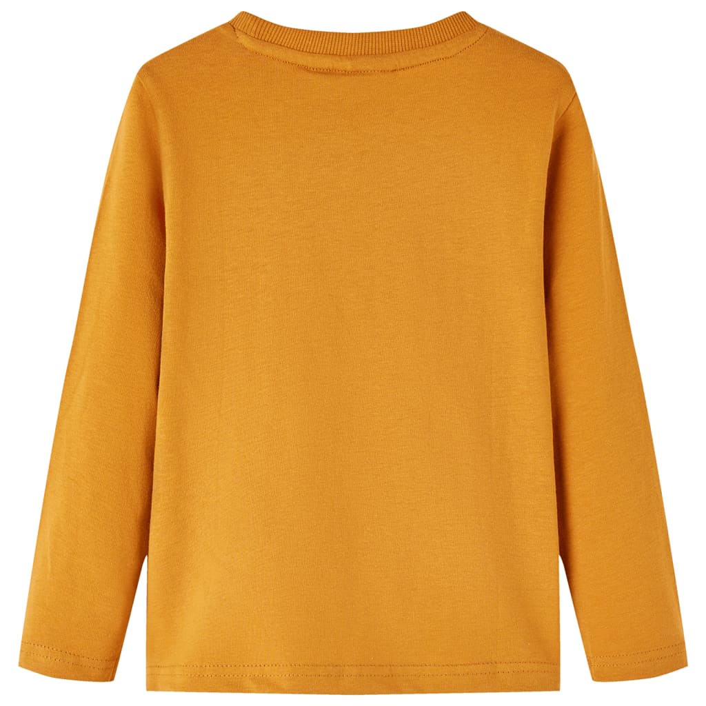 VidaXL Kindershirt mit langen Ärmeln 128 dunkles Ocker