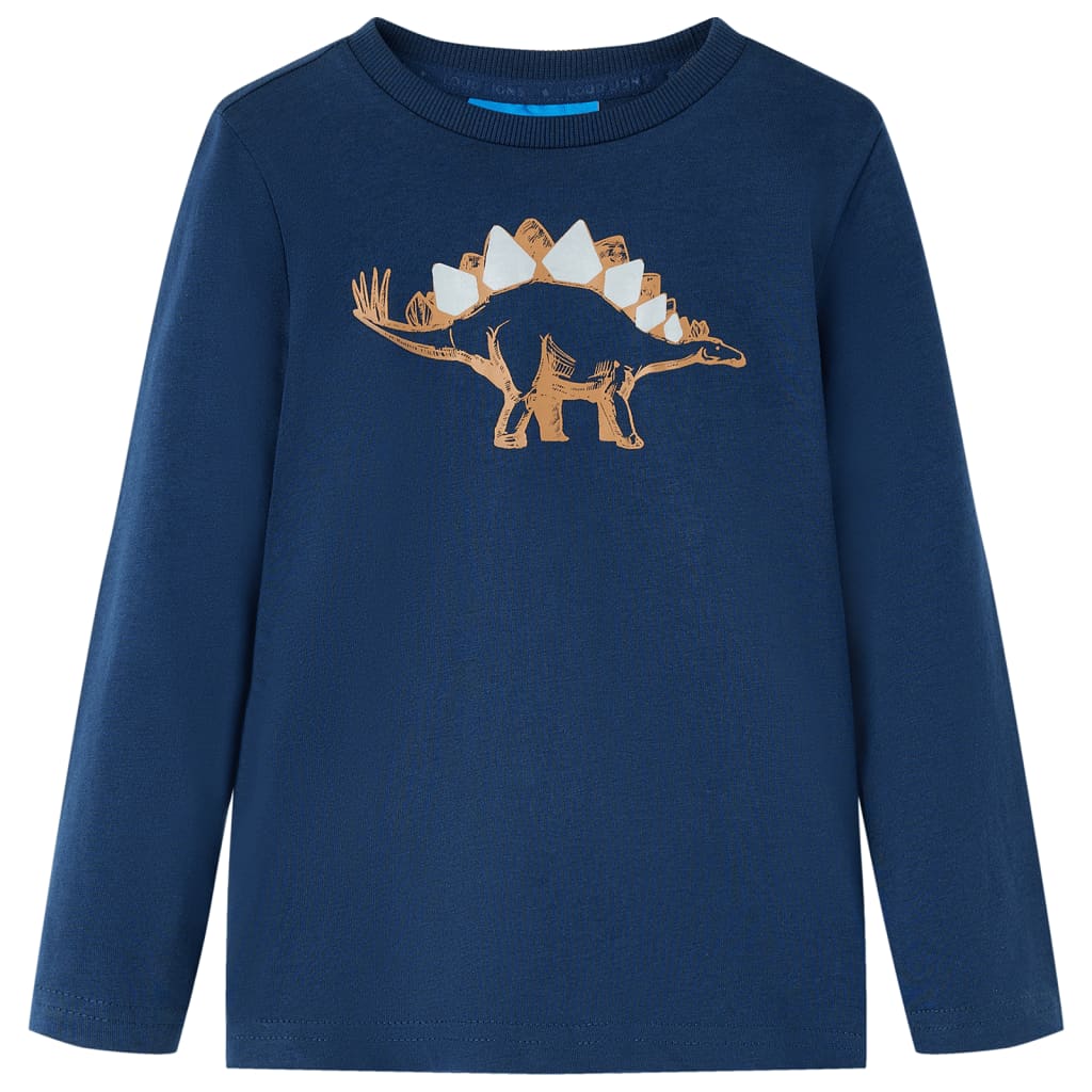 VidaXL Kindershirt mit langen Ärmeln 128 Marineblau