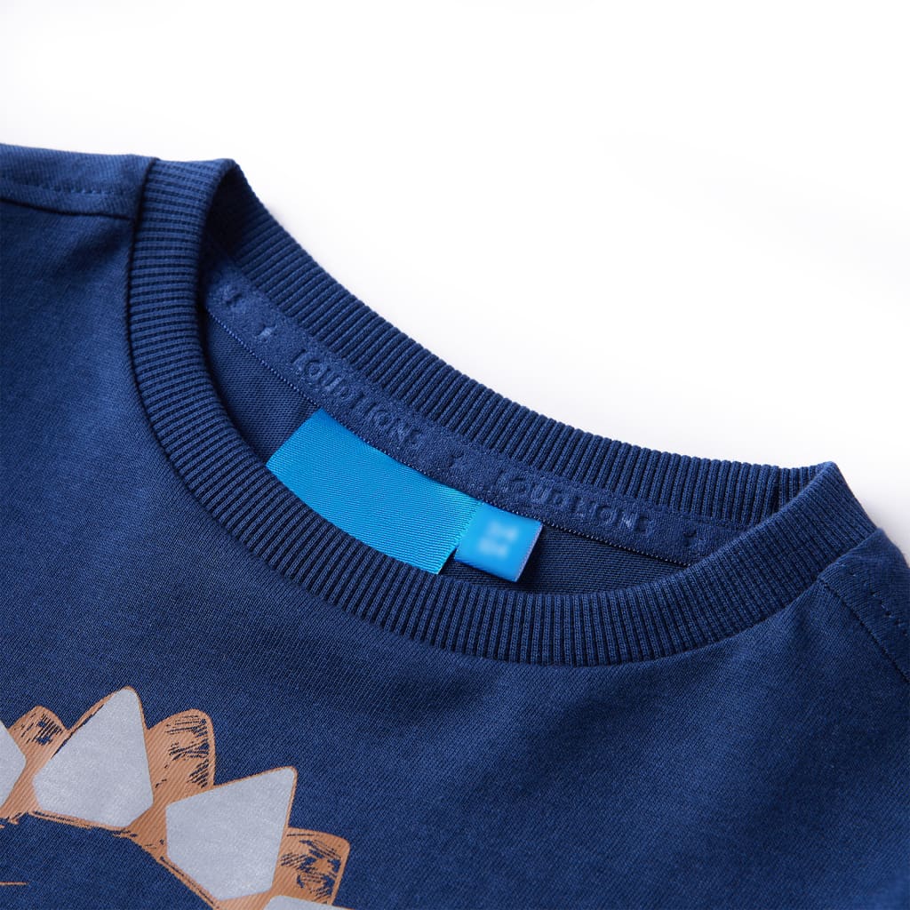 VidaXL Kinderhemd mit langen Ärmeln 140 Marineblau