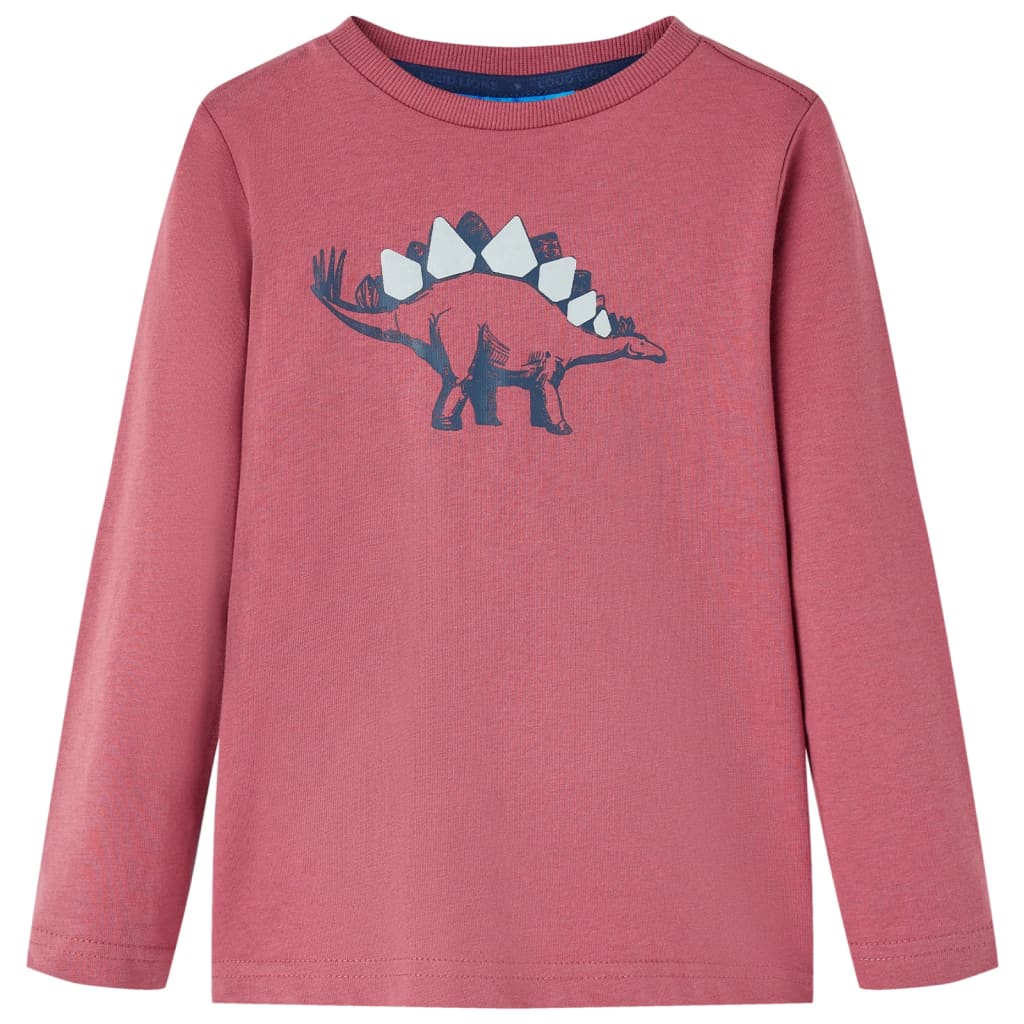 VidaXL Kindershirt mit langen Ärmeln 128 Dunkelrot