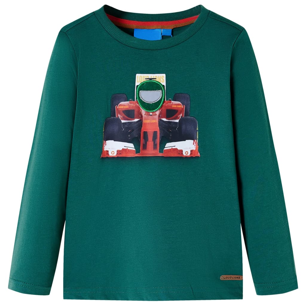 VidaXL Kindershirt mit langen Ärmeln 140 grün