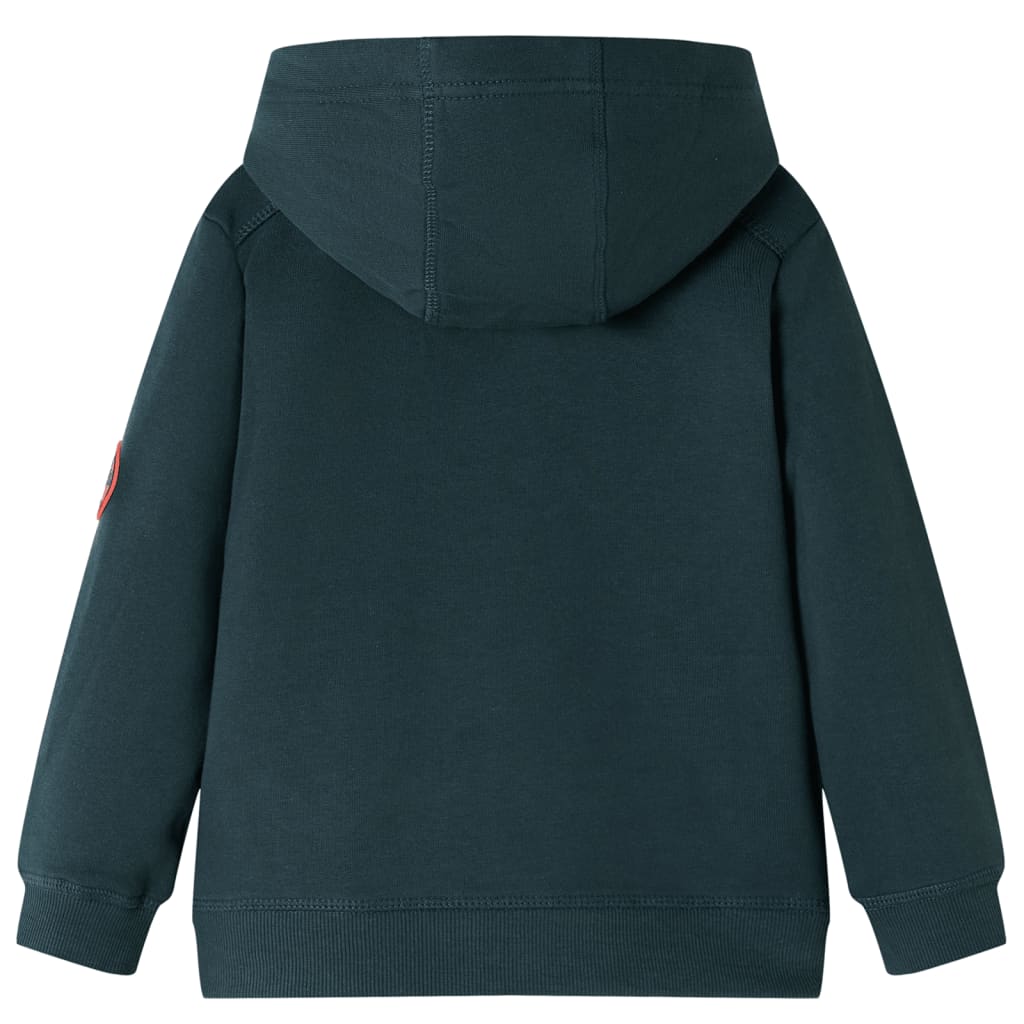 VidaXL Kinderpullover mit Kapuze 140 Dunkelgrün