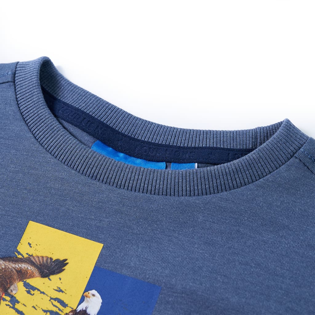 VidaXL Kindershirt mit langen Ärmeln 92 blau gemischt