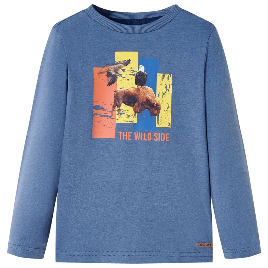VidaXL Kindershirt mit langen Ärmeln 116 blau gemischt