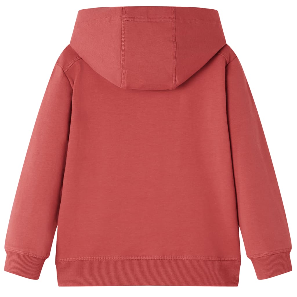 VidaXL Kinderpullover mit Kapuze 140 Rotbraun