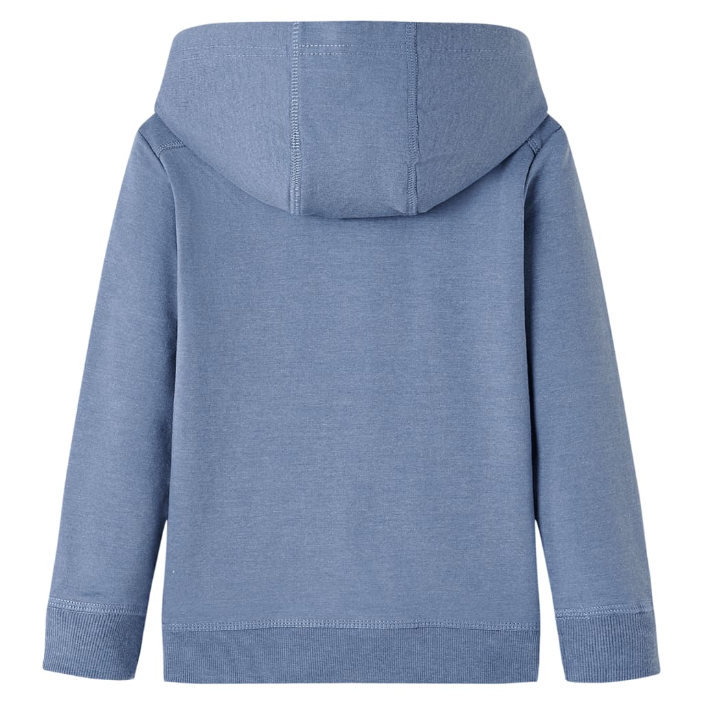 VidaXL Kinderpullover mit Kapuze 140 blau gemischt