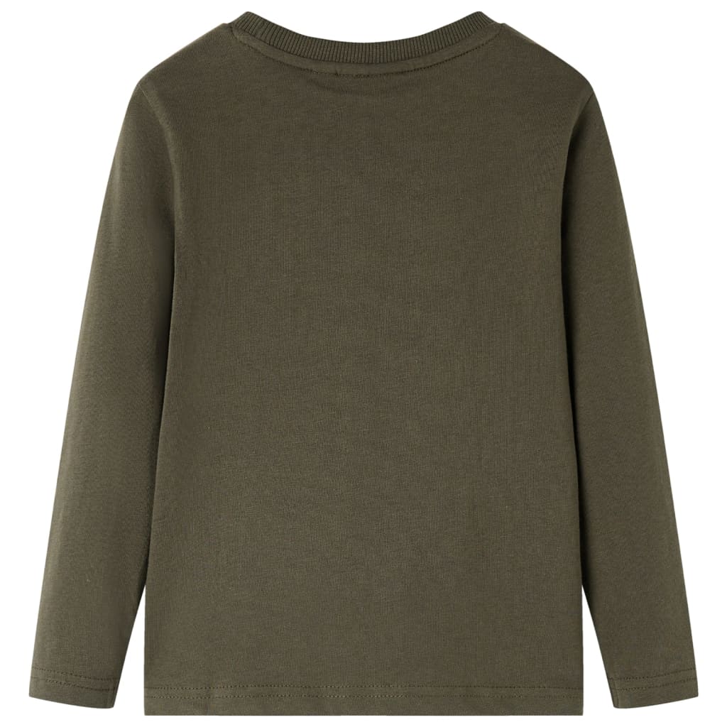VidaXL Kindershirt mit langen Ärmeln 92 Khaki