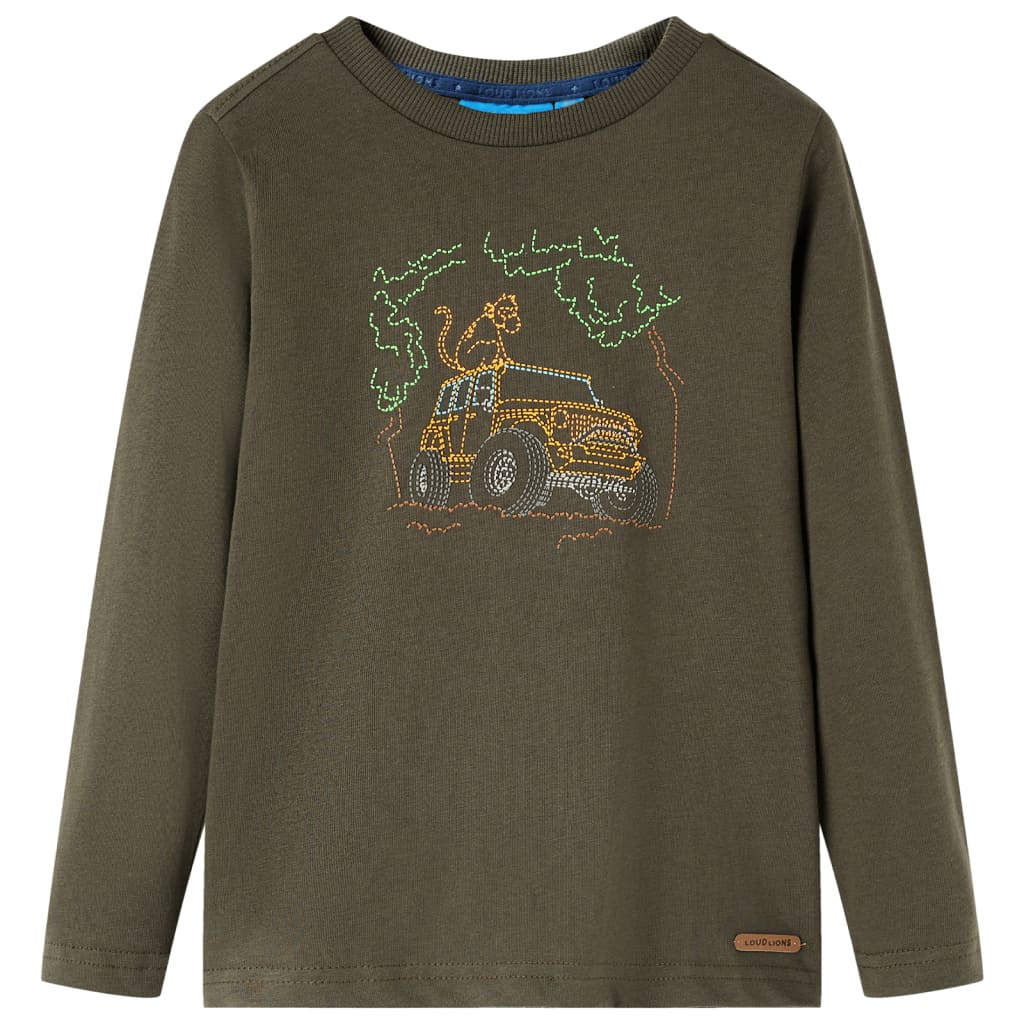 VidaXL Kindershirt mit langen Ärmeln 104 Khaki