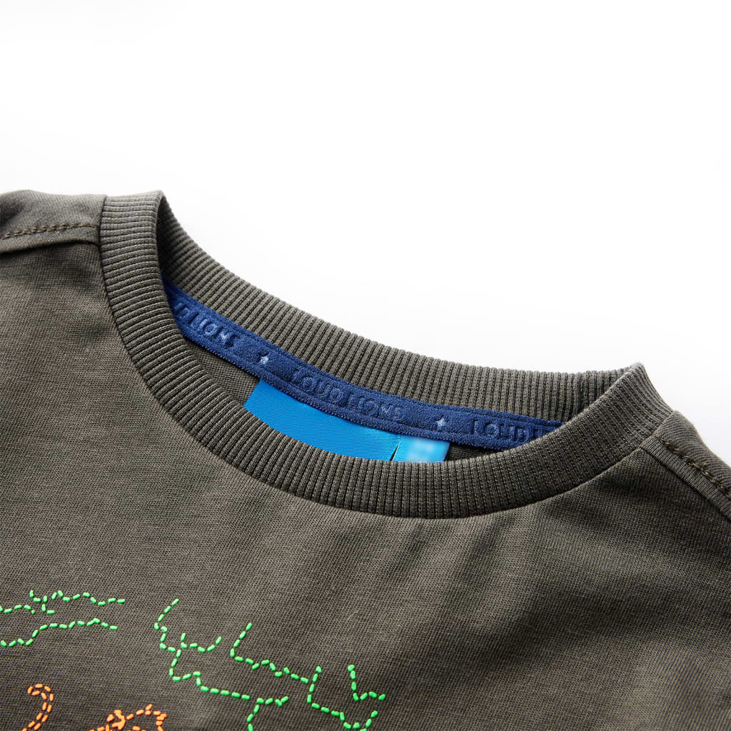 VidaXL Kindershirt mit langen Ärmeln 128 Khaki