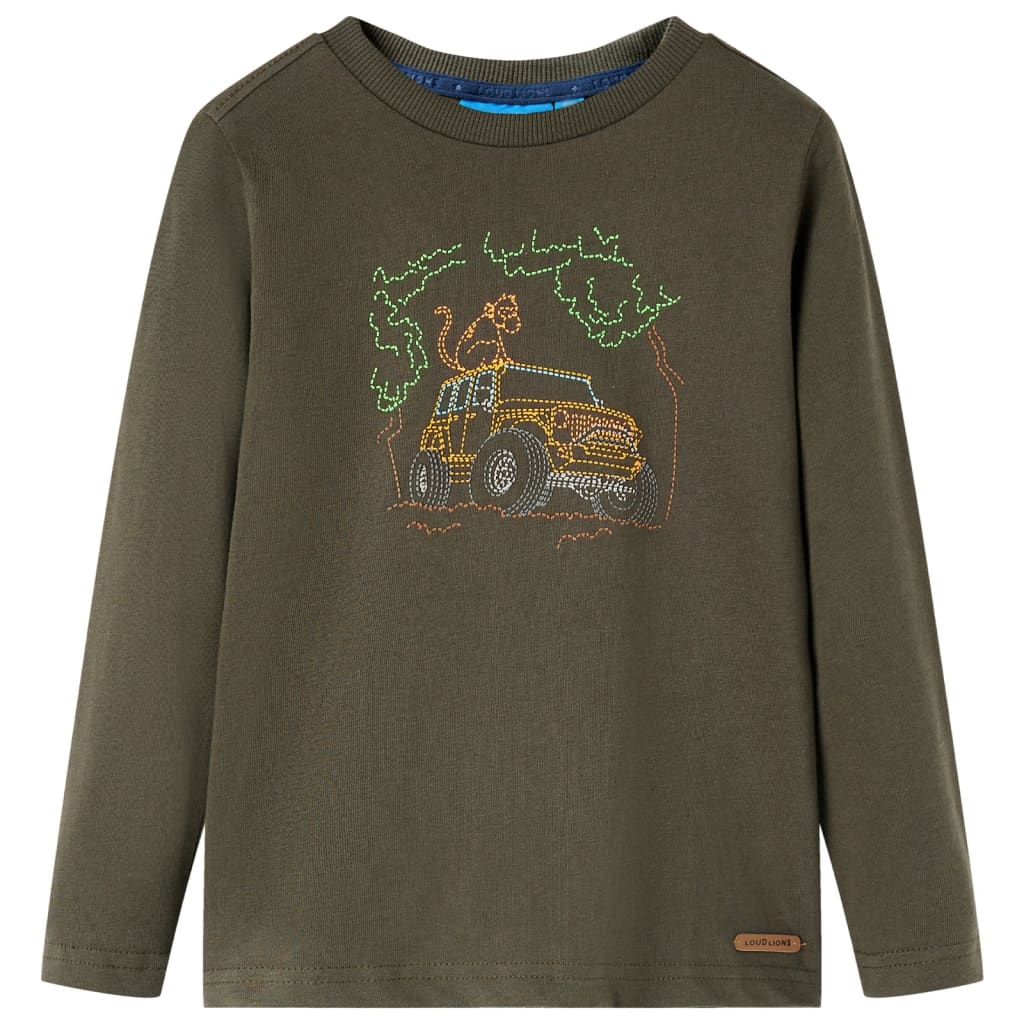 VidaXL Kindershirt mit langen Ärmeln 140 Khaki