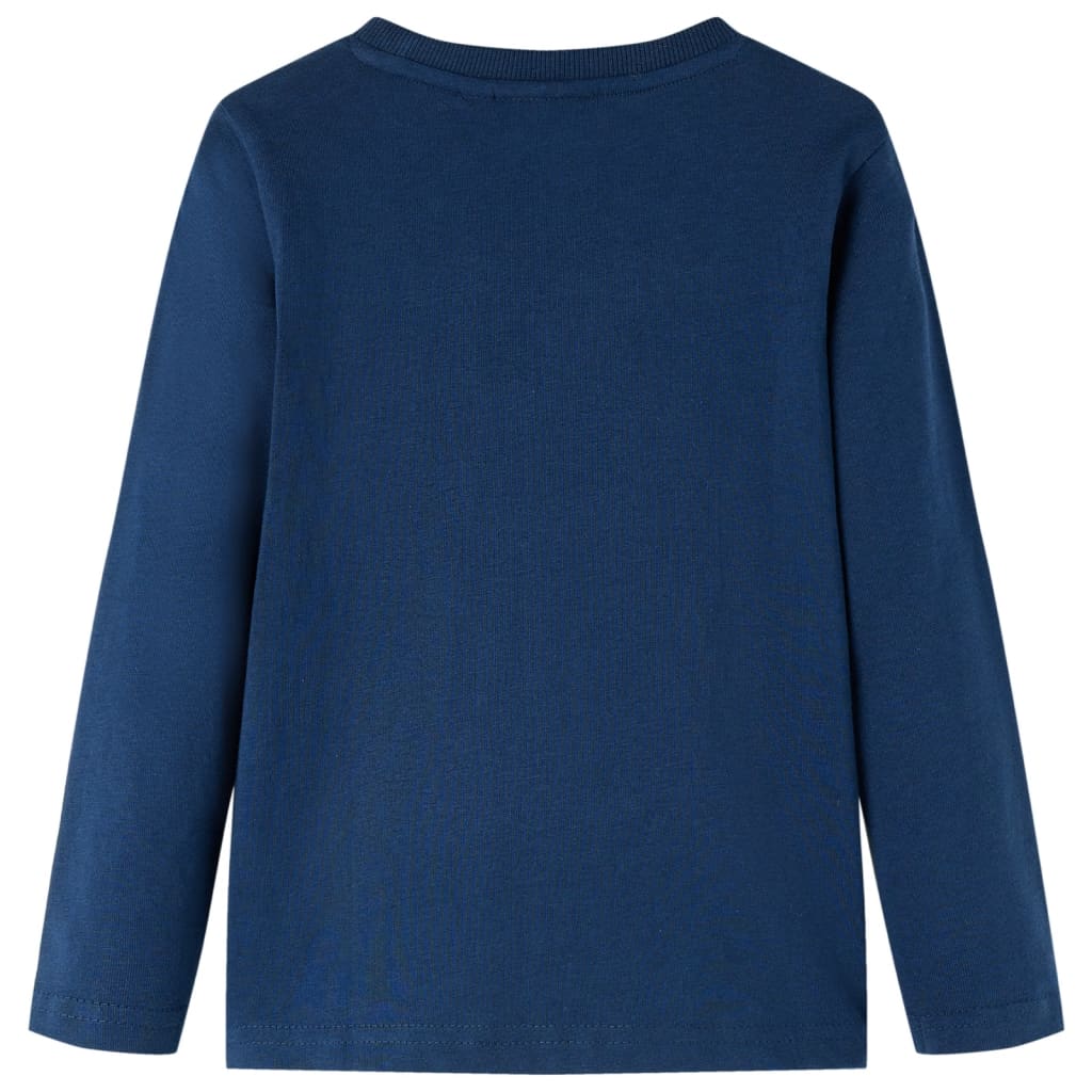 VidaXL Kinderhemd mit langen Ärmeln 140 Marineblau