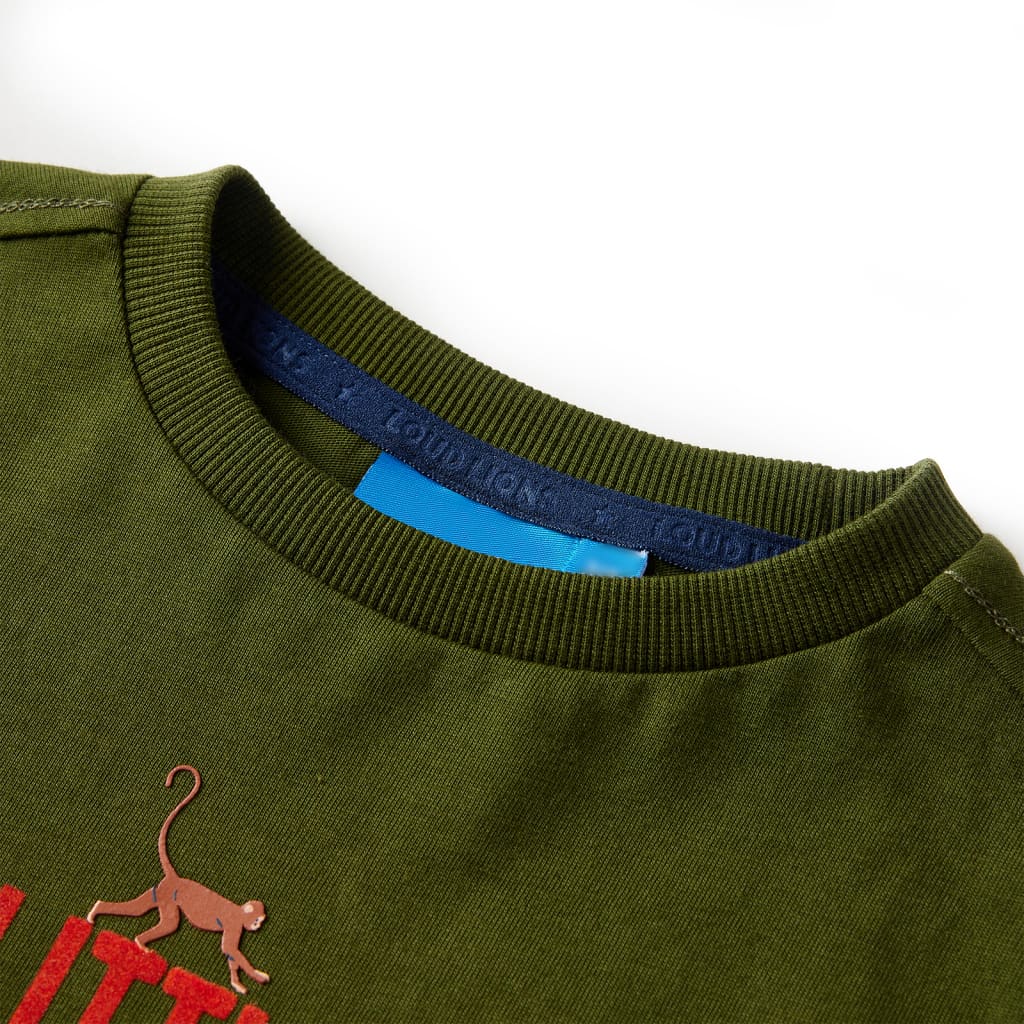 VidaXL Kindershirt mit langen Ärmeln 92 dunkles Khaki