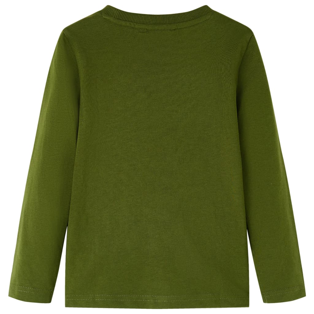 VidaXL Kinderhemd mit langen Ärmeln 140 dunkles Khaki