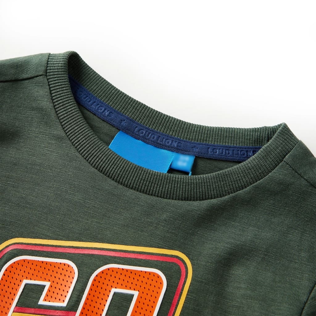 VidaXL Kindershirt mit langen Ärmeln 140 Dunkelgrün