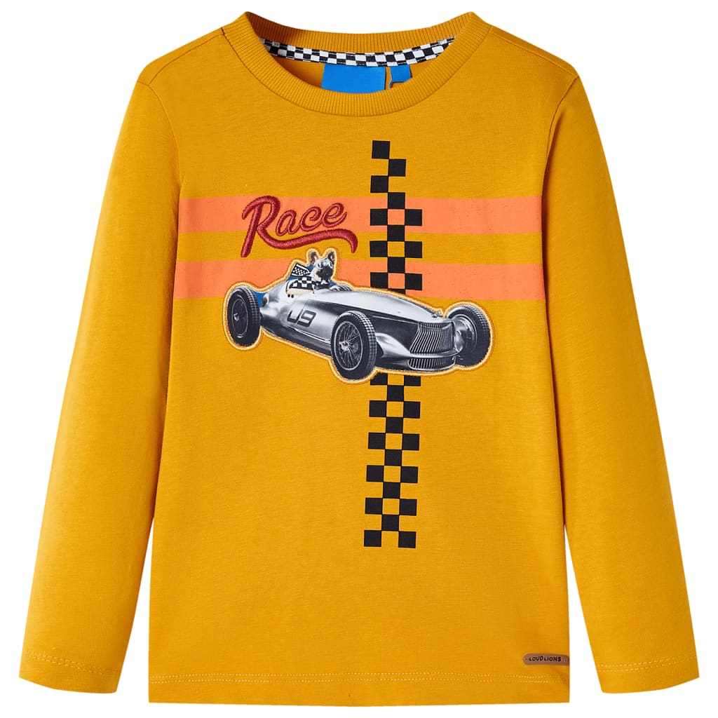 VidaXL Kindershirt mit langen Ärmeln 104 Ocker