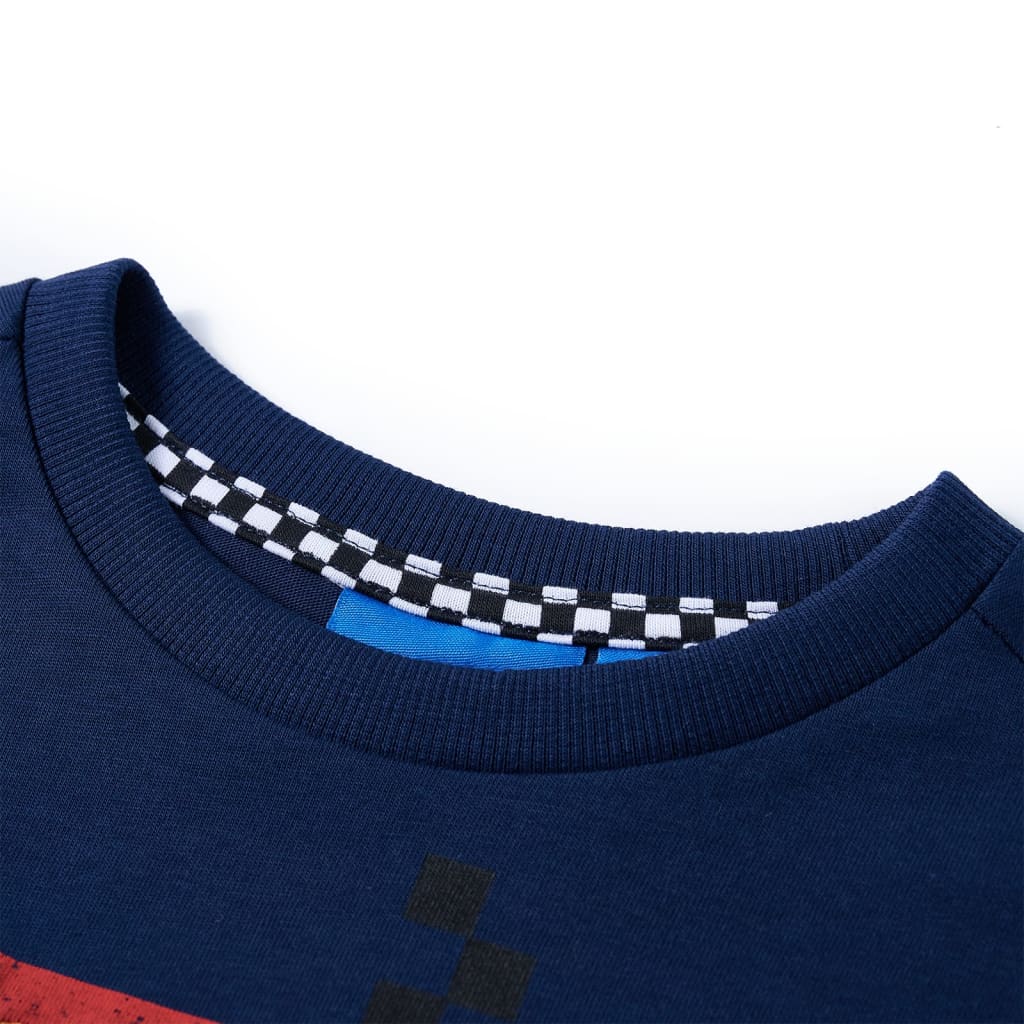 VidaXL Kindershirt mit langen Ärmeln 128 Marineblau