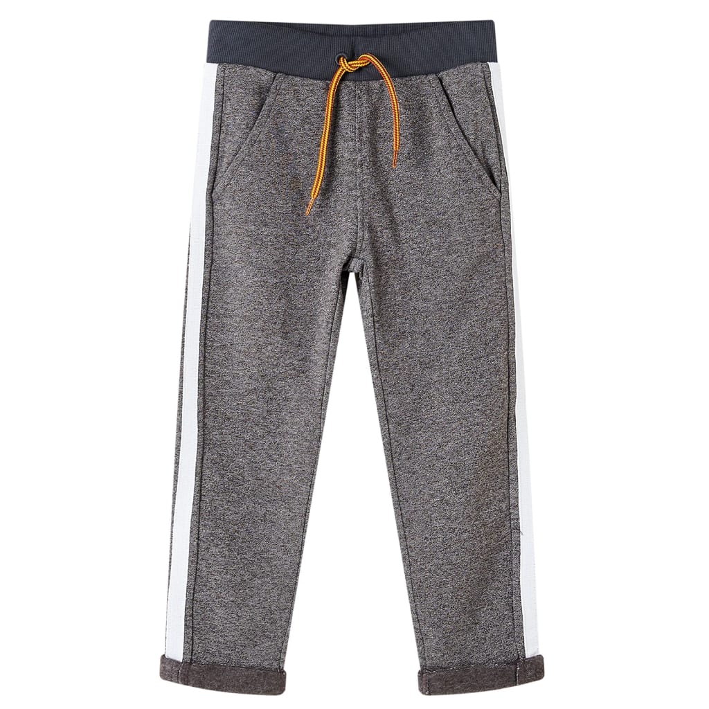 VidaXL Kinder-Jogginghose 128 dunkelgrau meliert