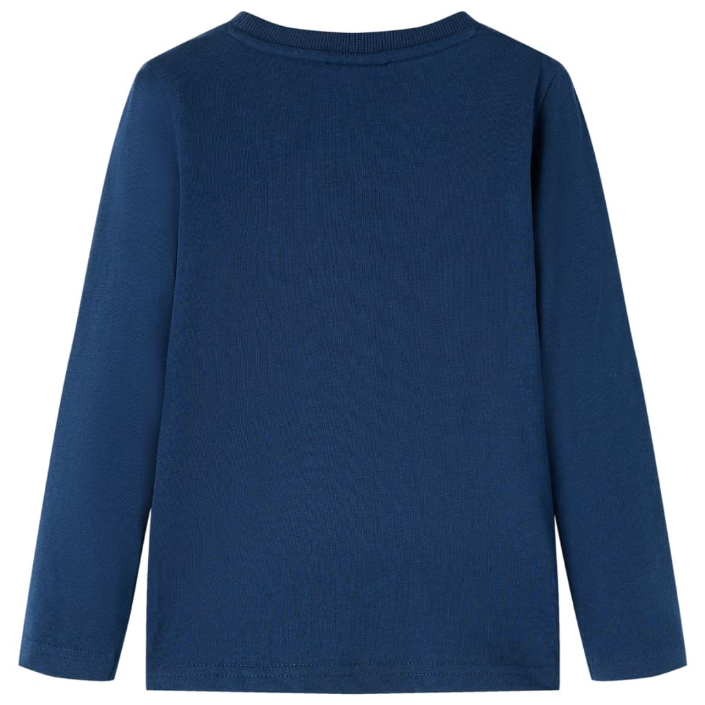 VidaXL Kindershirt mit langen Ärmeln 92 Marineblau