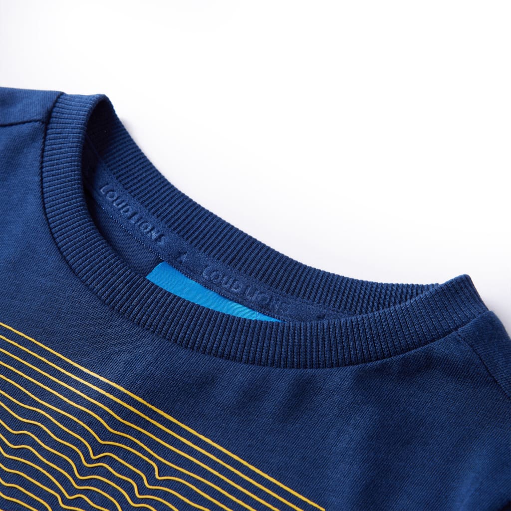 VidaXL Kindershirt mit langen Ärmeln 92 Marineblau