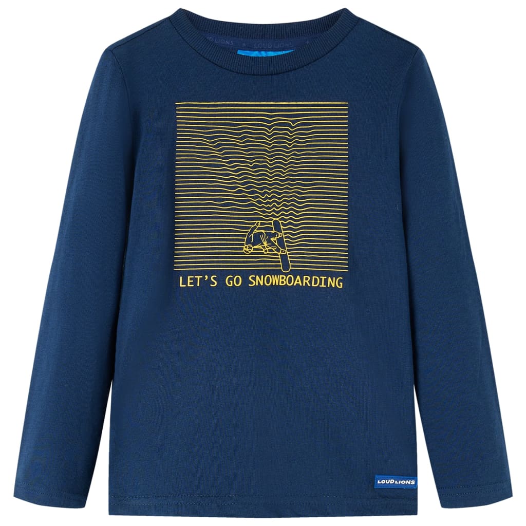VidaXL Kindershirt mit langen Ärmeln 116 Marineblau