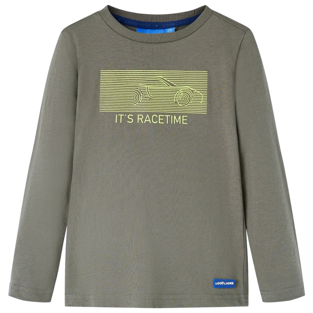 VidaXL Kindershirt mit langen Ärmeln 128 Khaki