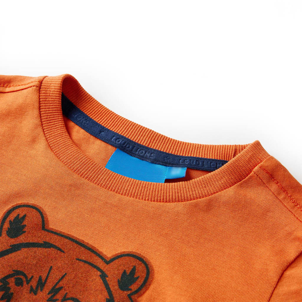 VidaXL Kindershirt mit langen Ärmeln 92 Dunkelorange