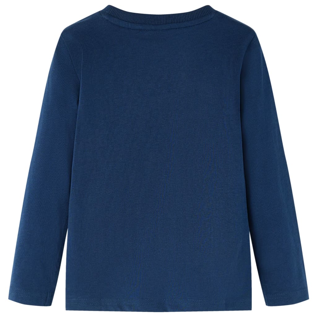 VidaXL Kindershirt mit langen Ärmeln 128 Marineblau