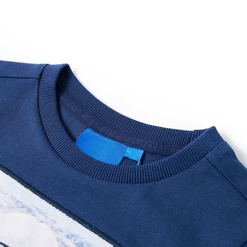 VidaXL Kindershirt mit langen Ärmeln 140 Jeansblau