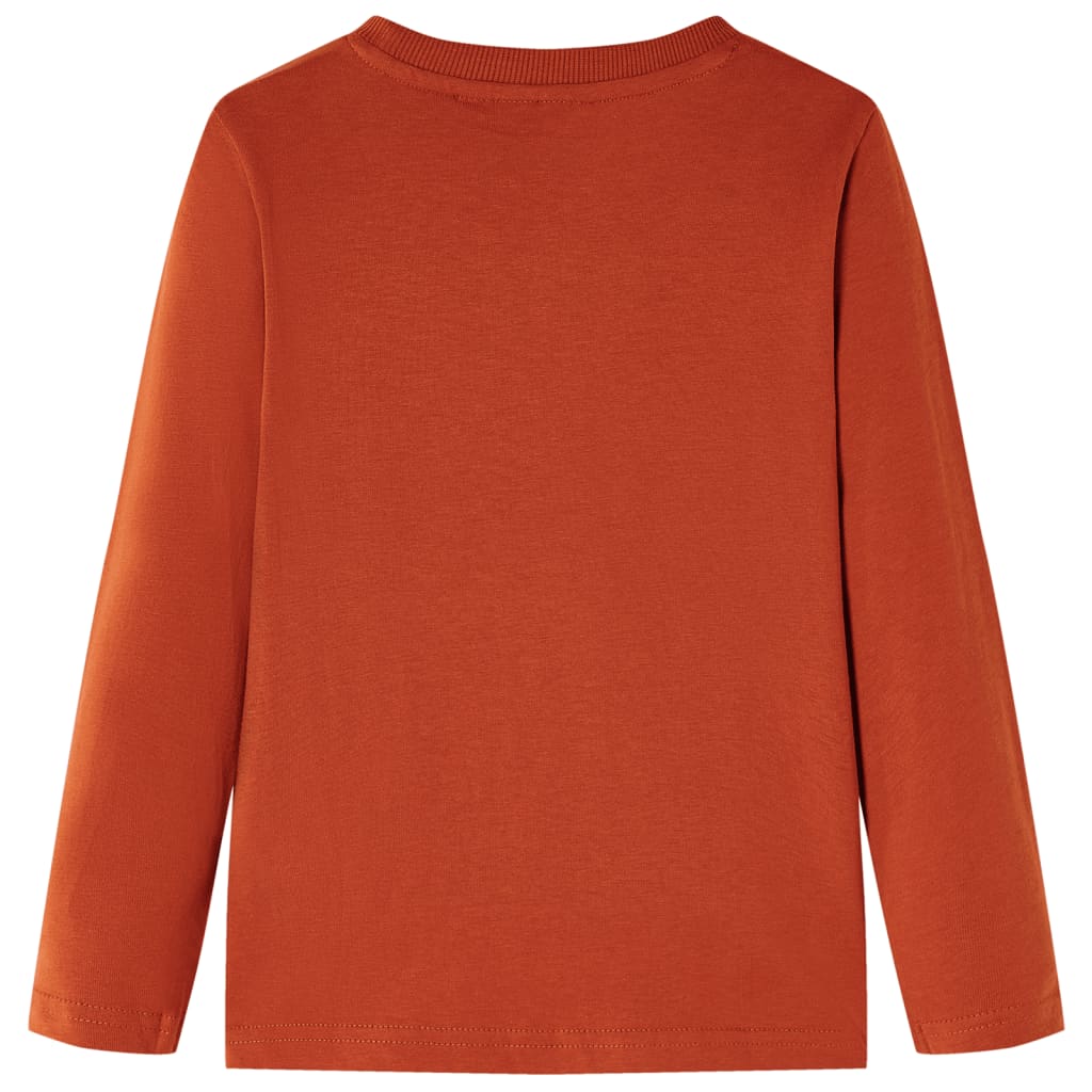 VidaXL Kindershirt mit langen Ärmeln 92 hellrostfarben