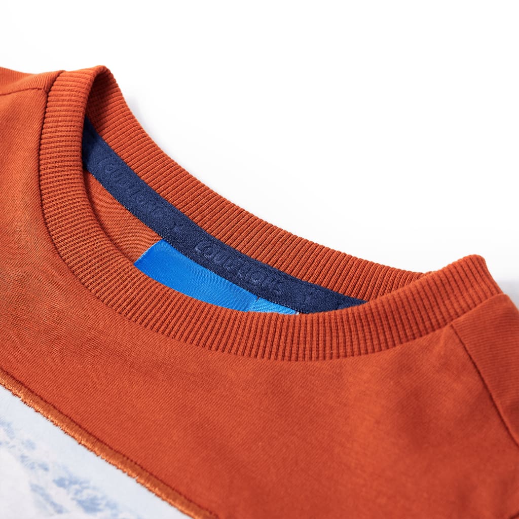 VidaXL Kindershirt mit langen Ärmeln 92 hellrostfarben