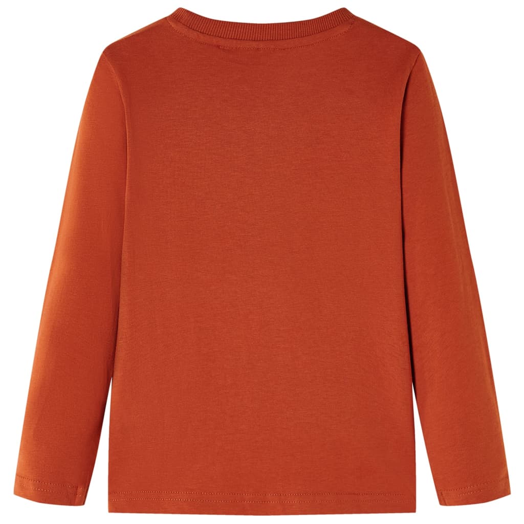 VidaXL Kindershirt mit langen Ärmeln 116 hellrostfarben