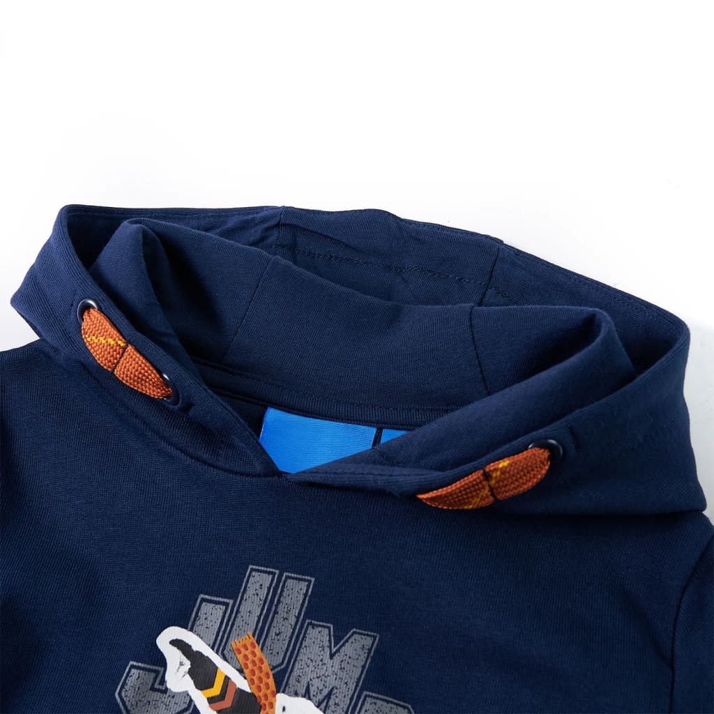VidaXL Kinderpullover mit Kapuze 128 Marineblau