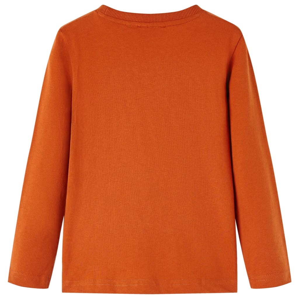 VidaXL Kindershirt mit langen Ärmeln 92 hellrostfarben