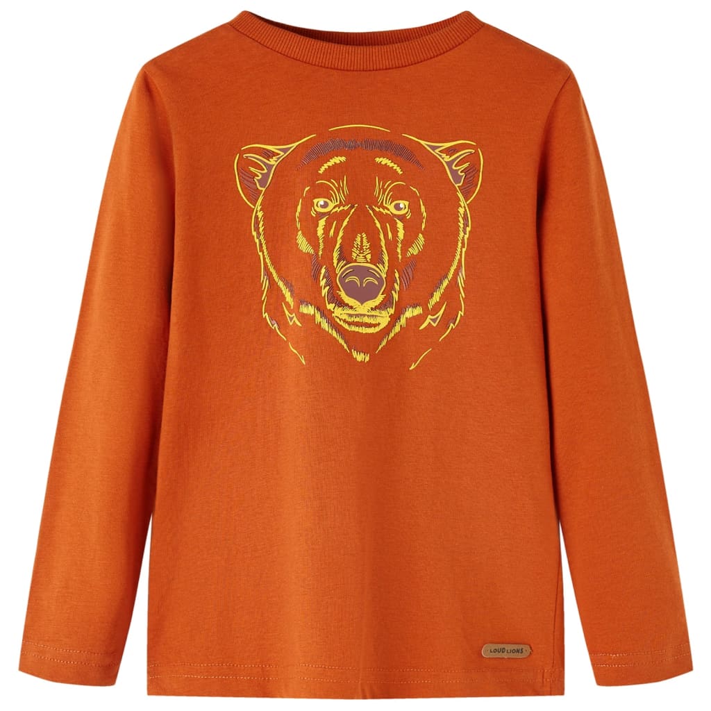 VidaXL Kindershirt mit langen Ärmeln 104 hellrostfarben