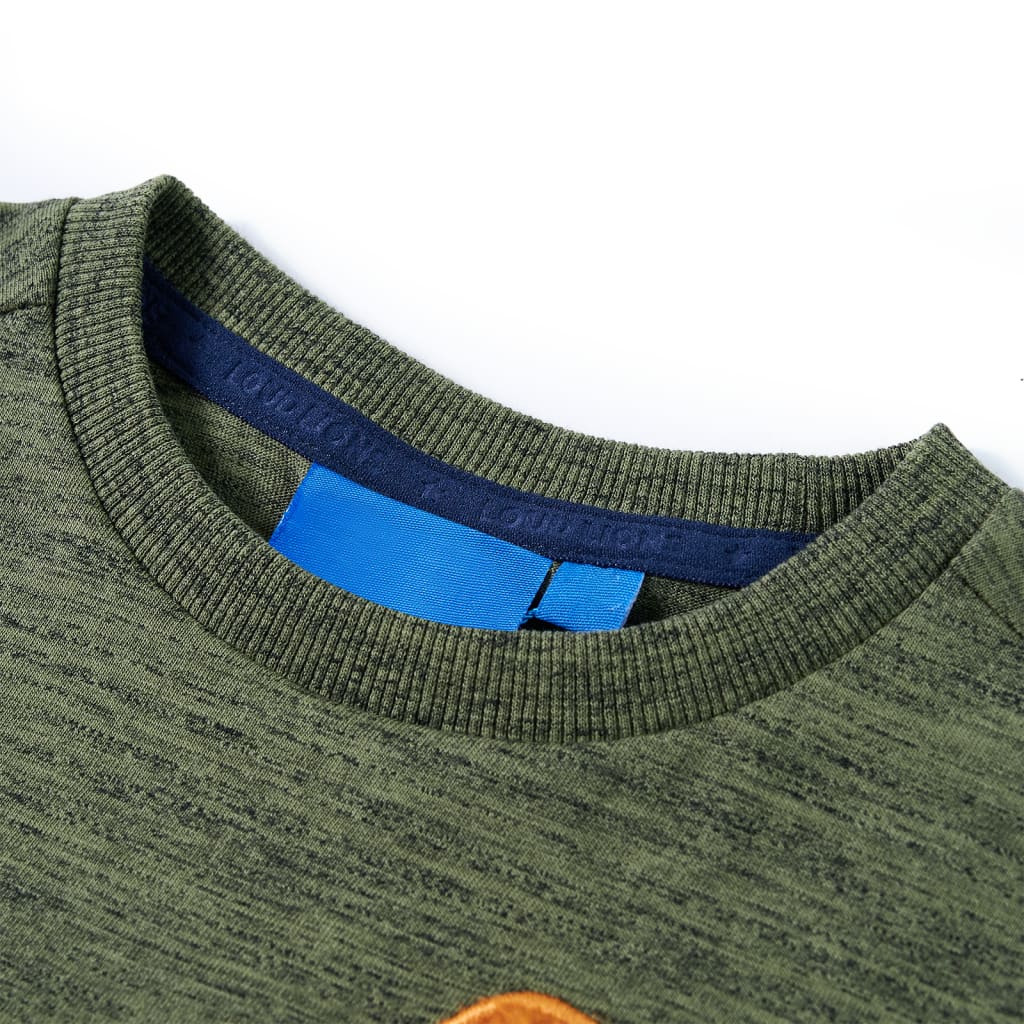 VidaXL Kindershirt mit langen Ärmeln 116 Khaki gemischt