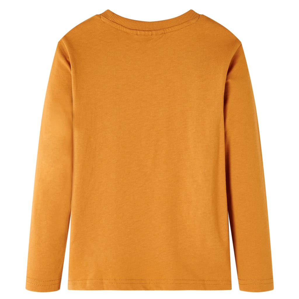 VidaXL Kindershirt mit langen Ärmeln 92 dunkles Ocker