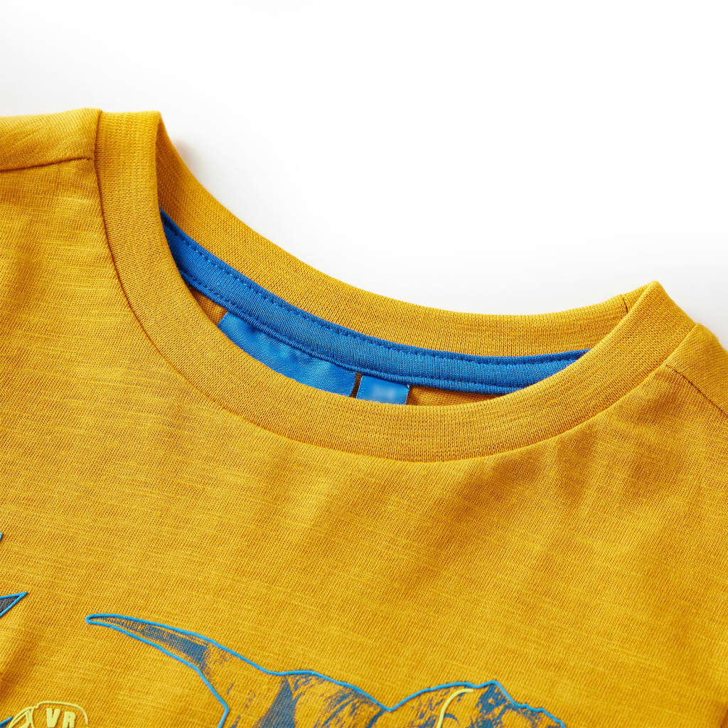 VidaXL Kindershirt mit langen Ärmeln 116 Ocker