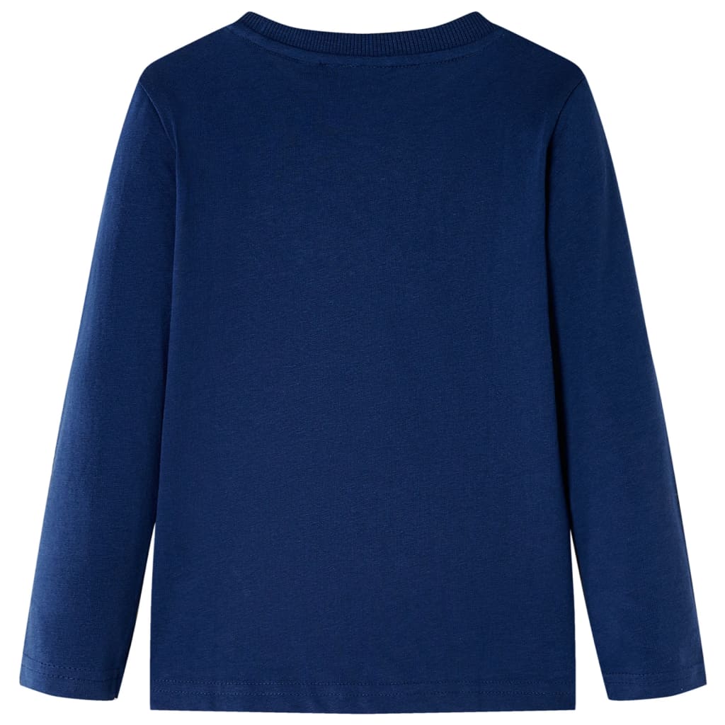 VidaXL Kindershirt mit langen Ärmeln 92 Marineblau