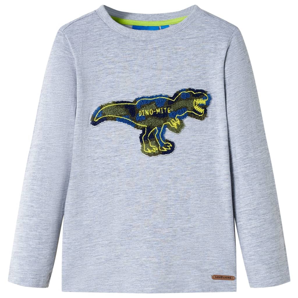 VidaXL Kindershirt mit langen Ärmeln 104 grau gemischt