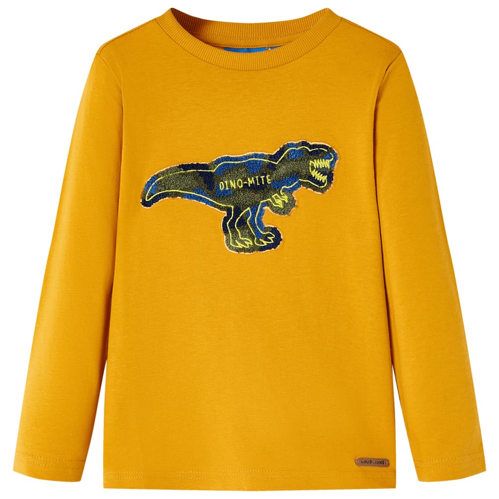 VidaXL Kindershirt mit langen Ärmeln 104 Ocker
