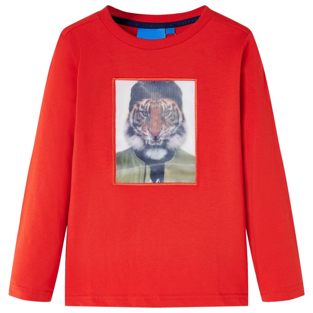 VidaXL Kindershirt mit langen Ärmeln 92 rot
