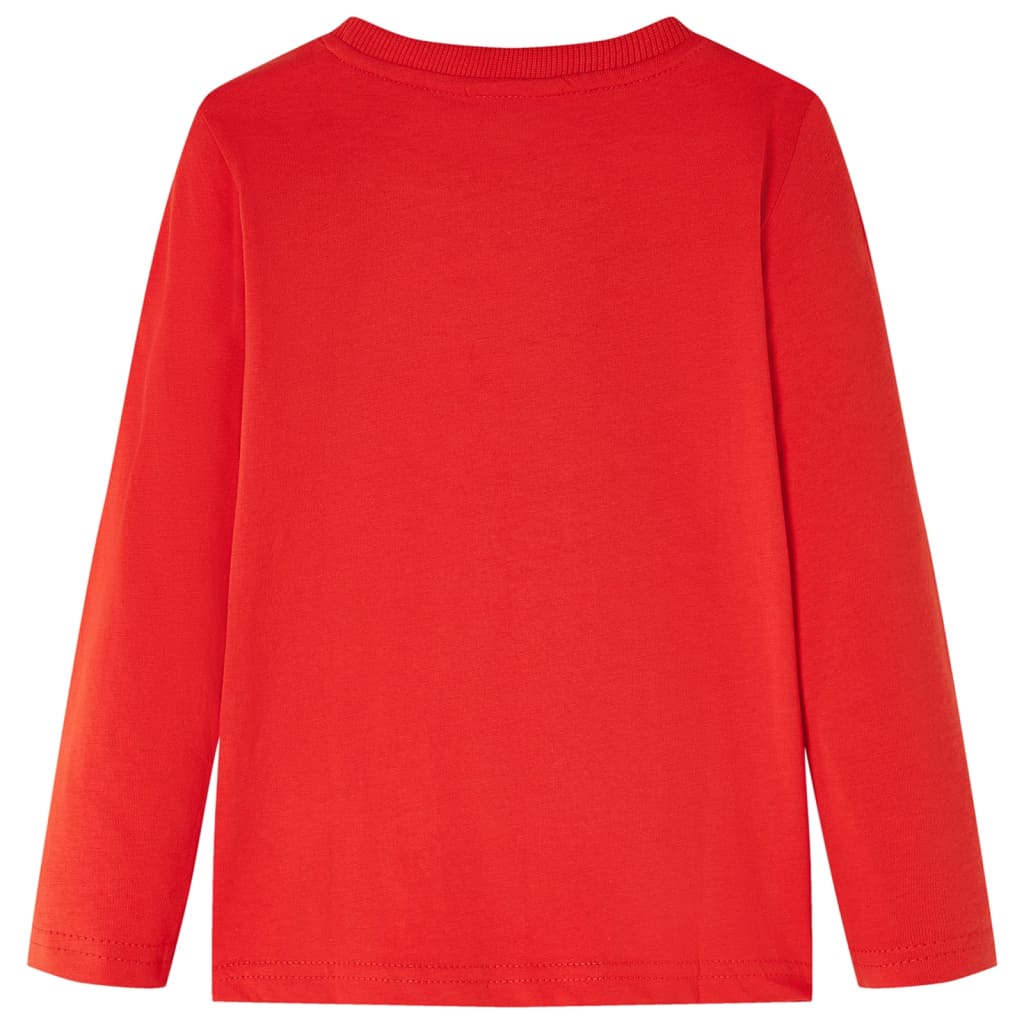 VidaXL Kindershirt mit langen Ärmeln 92 rot