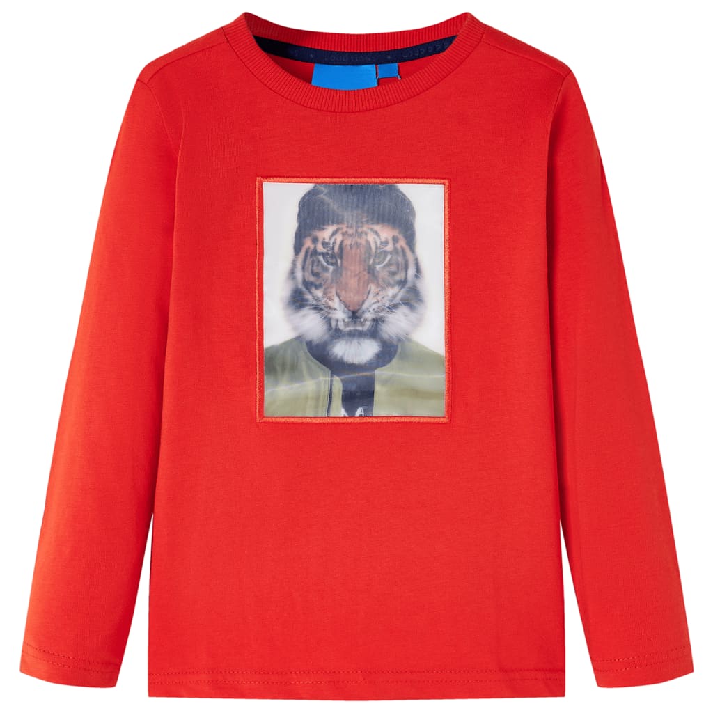 VidaXL Kindershirt mit langen Ärmeln 140 rot